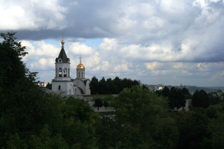 landscape with church, Russia