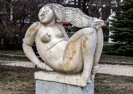 2010.04.04, Moscow, Russia. Sculptures in the park. Park of an old sculptures. Walking around Moscow.のeditorial素材