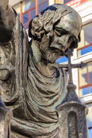 01/28/2012, Minsk, Belarus. The monument by the famous Belarussian sculptor Vladimir Zhbanov erected in 2007 on Sovetskaya street in the center of Belarus' capital.のeditorial素材