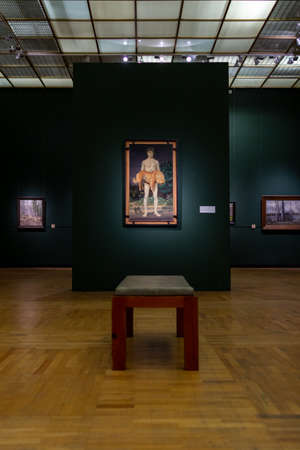 11.17.2017 Moscow, Russia. interior with paintings in the Tretyakov Gallery.のeditorial素材