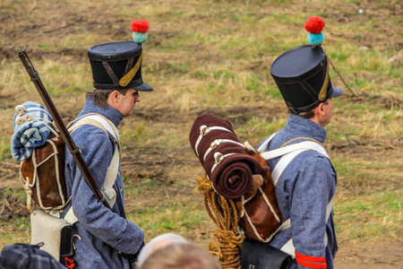 10.21.2012, Maloyaroslavets, Russia. production reconstruction of the battle of 1812 between the...