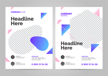 Brochure Layout template, cover design background, annual reports.のイラスト素材