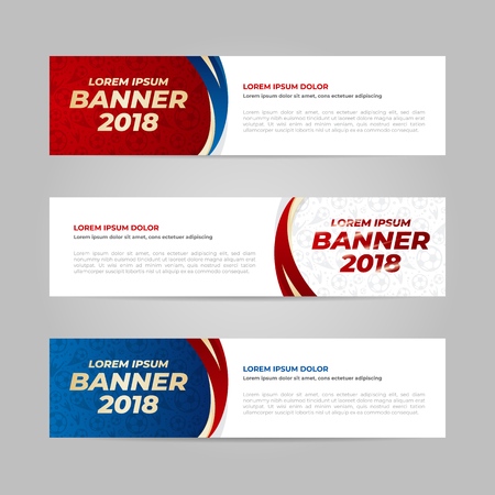 Vector design banner web template for sport event, 2018 trendのイラスト素材