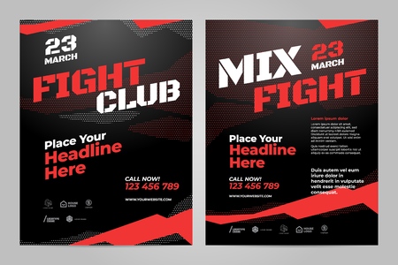 Vector layout design template for fight event or other sport event.のイラスト素材