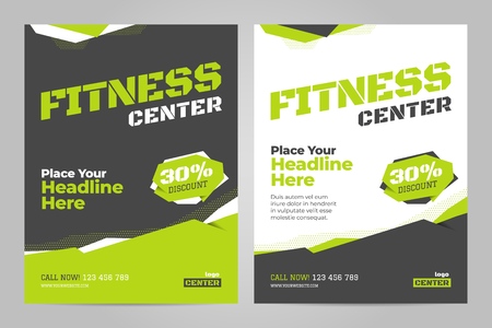 Vector layout design template for fitness center or other sport event.のイラスト素材