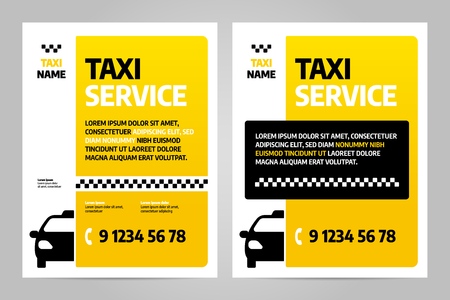 Vector layout design template for taxi service. Can be adapt to Brochure, Annual Report, Magazine, Poster.のイラスト素材