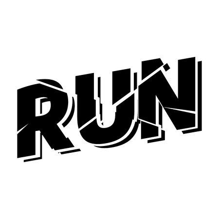 Run Athletic sport typography, tee shirt graphics, vectorsのイラスト素材