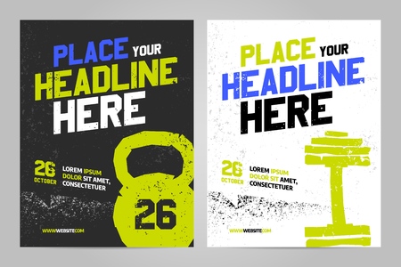 Vector layout design template for sport event, tournament or championship.のイラスト素材