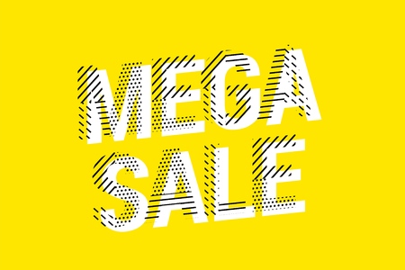 Sale banner template design, Big sale special offer. End of season. Vector illustration.のイラスト素材