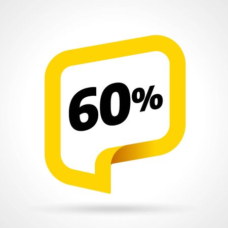 Sale banner template design with bubble. Discount offer price tag. 3D paper tape vector illustration.のイラスト素材