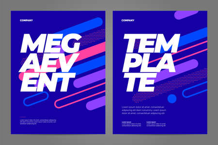 Template design with dynamic lines for sport event, tournament or championship. Sport background.のイラスト素材