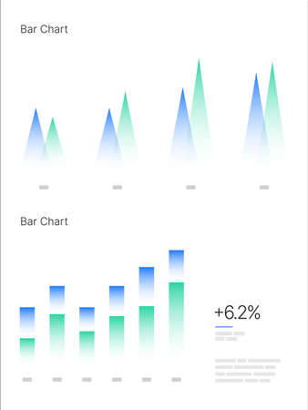 Infographic elements for business layout, presentation template, flyer, leaflet and corporate report. UI and UX Kit with big data visualization.のイラスト素材