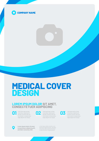 Template design with abstract flying shapes for medical layout.のイラスト素材