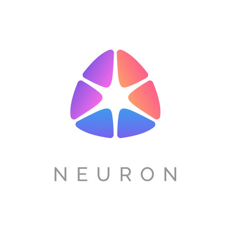 Neuron Logo design concept. Abstract colorful sign. Vectorのイラスト素材