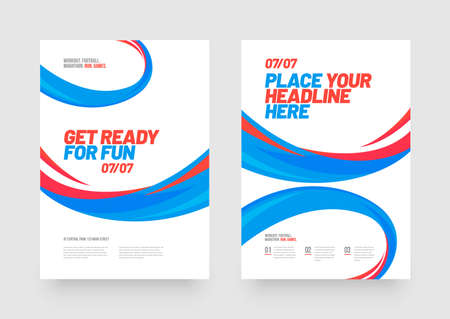 Template design with loop elements for sports event, competition or invitation. Sports background.のイラスト素材