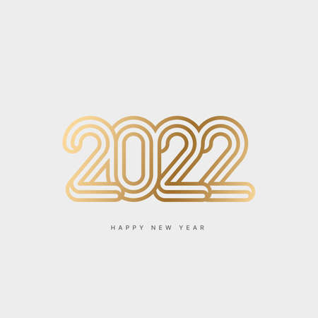 Vector illustration with 2022 sign for flyer template, greeting card, poster, banner or social media. Happy New Year and Merry Christmas.のイラスト素材