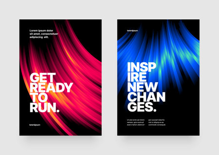 Vector layout template design for run, championship or sports event. Design for flyer, poster, cover, brochure, banner or any layout.のイラスト素材