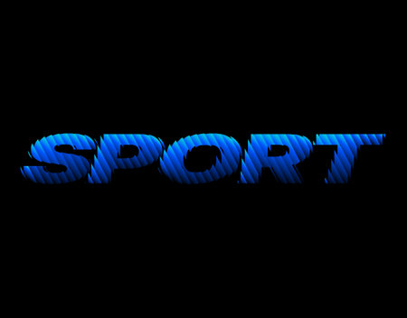Sport text with fluted glass effect. Lettering typography concept, Motivation quote. Run wordmark logo. Logo template for Running club, Marathon tournament or Fitness.のイラスト素材