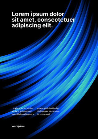 Vector layout template design for run, championship or sports event. Design for flyer, poster, cover, brochure, banner or background. Poster design with abstract gradient shapes. Sports background.のイラスト素材