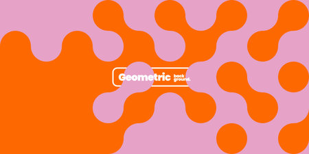 Mosaic background pattern with circles shapes. Abstract bauhaus geometric shapes with metaball...