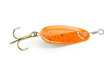 fishing lure isolated on white backgroundの写真素材