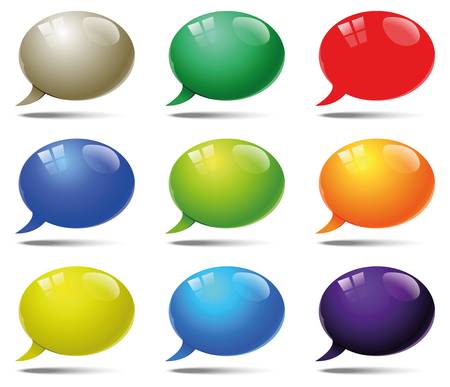 speech bubbles abstract expression of the speechのイラスト素材