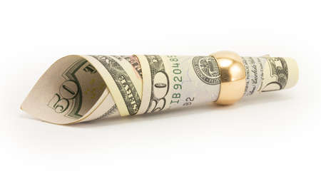 money, dollars isolated on white background