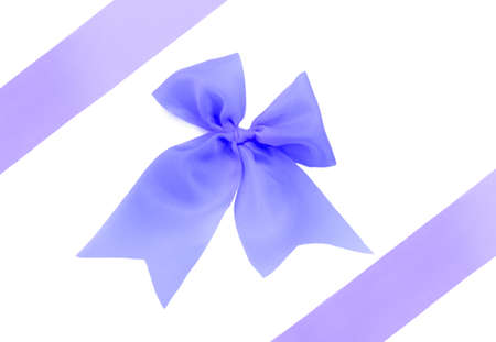 ribbon bow isolated on white backgroundの写真素材
