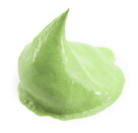 smear paint or cream isolated on white backgroundの写真素材