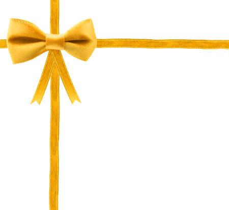 bow ribbon isolated on white backgroundの写真素材