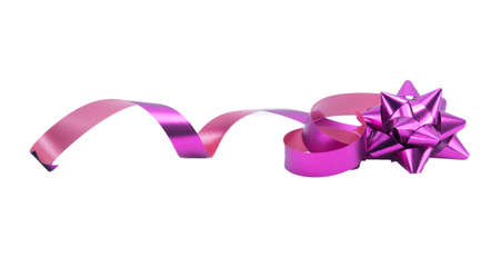 bow ribbon isolated on white backgroundの写真素材
