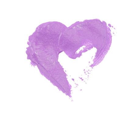 painted brush strokes of paint heartの写真素材