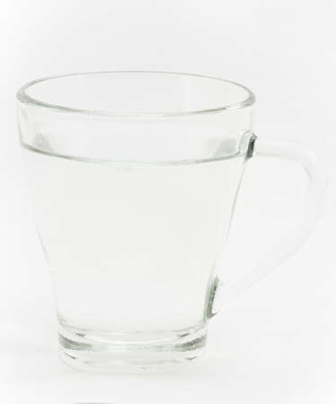 glass cup isolated on white backgroundの写真素材