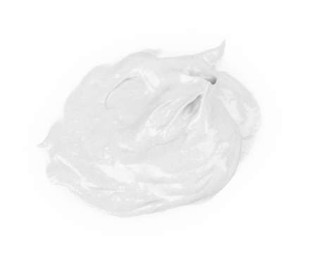 smear paint or cream isolated on white backgroundの写真素材