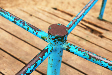 old children carousel, shabby paint