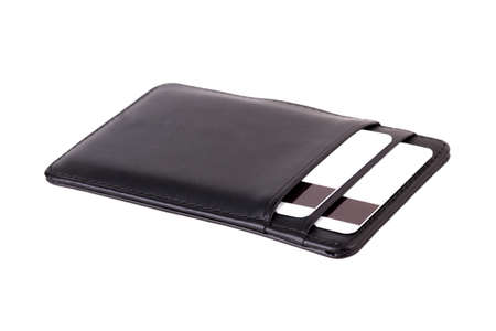 wallet card isolated on white background