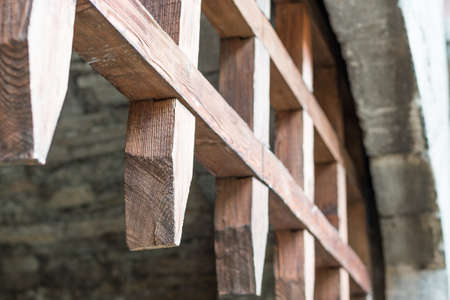 wooden gate castle old medievalの写真素材