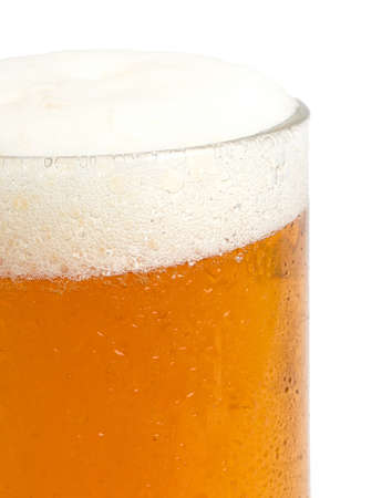 beer foam glass isolated on white background