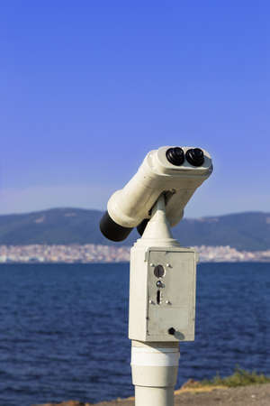 telescope the city, the sea, the mountainsの写真素材