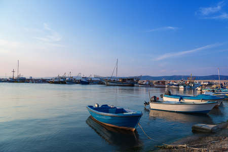 sea ââboat dock at summerの写真素材