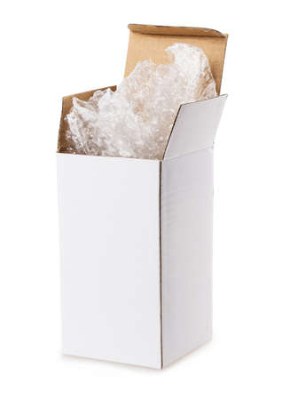 white box isolated on white backgroundの写真素材