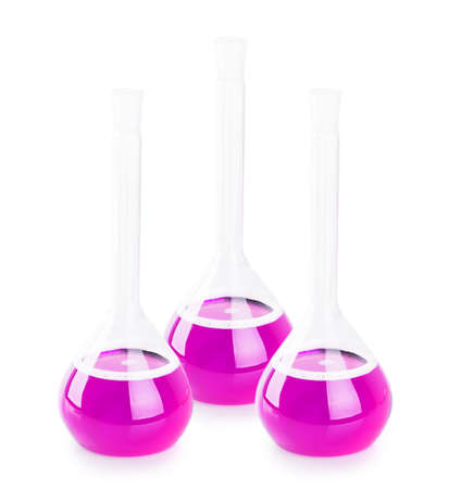 glass test-tube Isolated on white backgroundの写真素材