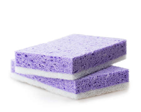 sponge Isolated on white backgroundの写真素材