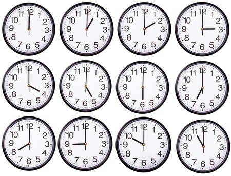 clock Isolated on white backgroundの写真素材