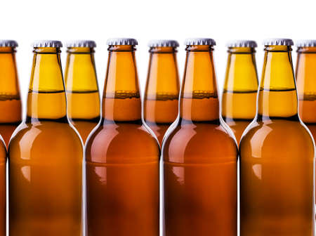 bottle of beer Isolated on white background