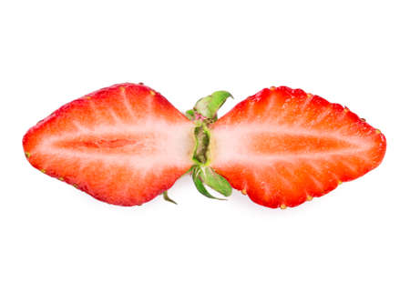 strawberries Isolated on white backgroundの写真素材