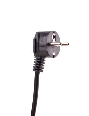 plug wire Isolated on white backgroundの写真素材