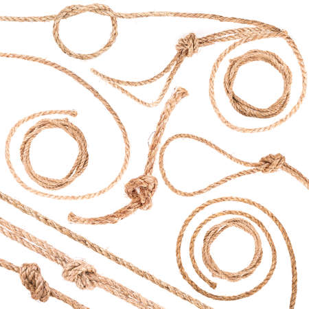 rope knot isolated on white backgroundの写真素材