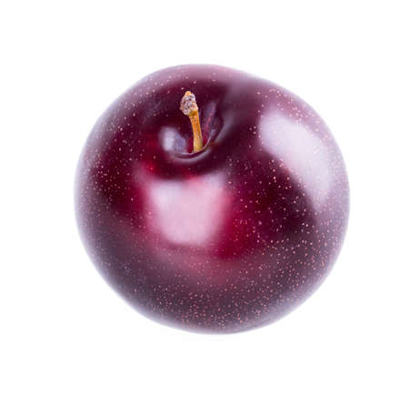 plum isolated on white backgroundの写真素材
