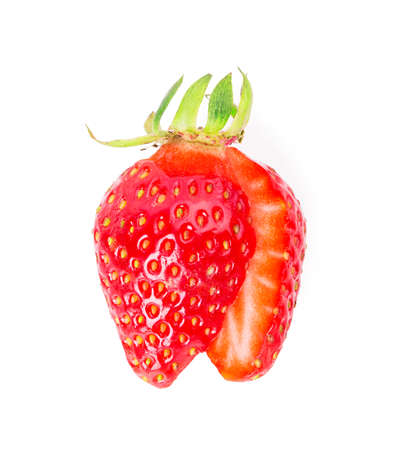 strawberries Isolated on white backgroundの写真素材